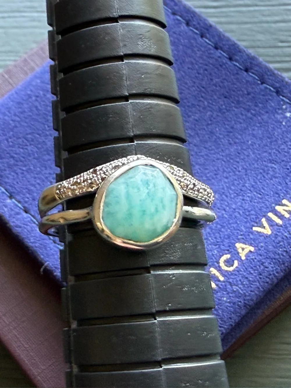 Monica Vinader Ring Set Size 6.5 Sterling Silver